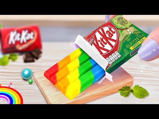 Amazing Rainbow Kitkat Cake 🍫 Awesome Miniature Rainbow Dessert Making 🌈 Chocolate Cakes Recipes