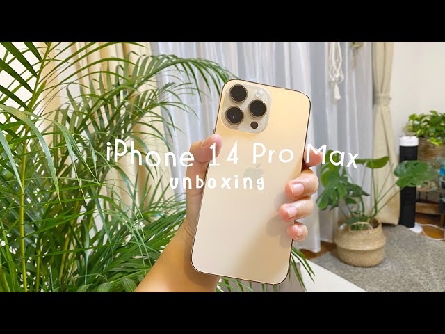 iPhone 14 Pro Max Gold  unboxing & set up 📱✨| spigen ultra hybrid magsafe case | camera test