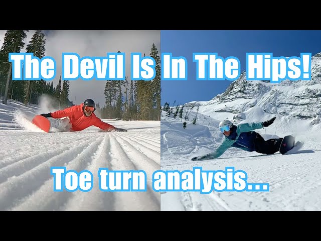 'Euro-Carving' or just a solid toe turn? // Snowboard turn 'laid out'!