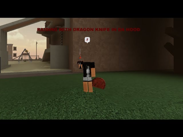 raiding with dragon knife in da hoods new update