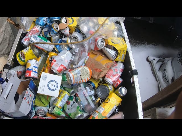 Three hours of collecting empties ￼￼