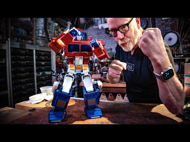 Adam Savage Reacts to Auto-Transforming Optimus Prime!