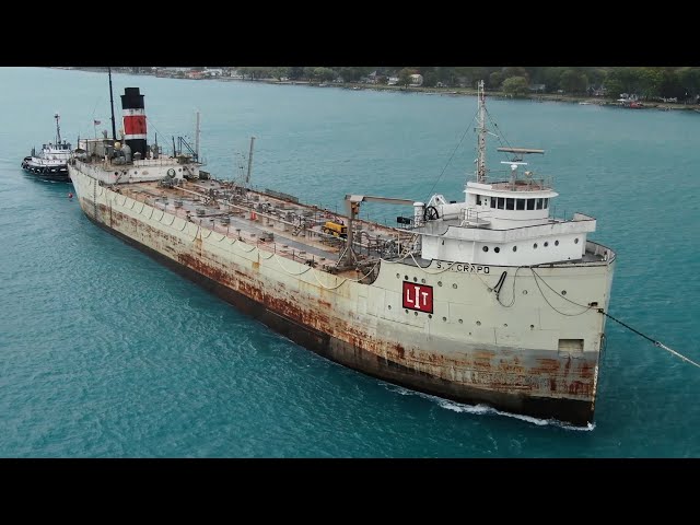 ST Crapo Dead Ship Tow Great Lakes Freighter voyage to the shipbreakers