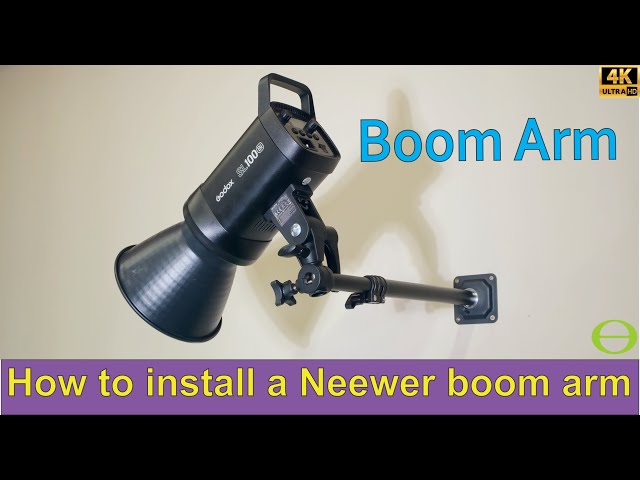 How to install a continuous LED light over a desk on a boom arm - Neewer ST-WM60
