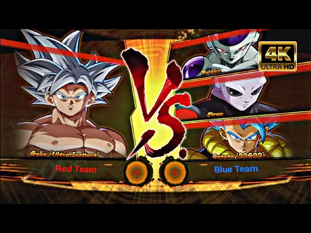 Goku (Ultra Instinct) VS Frieza, Jiren, & Gogeta (SSGSS) | Dragon Ball FighterZ [ 4K 60FPS ]