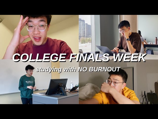 COLLEGE FINALS WEEK | studying 8 HOURS a day but AVOIDING BURNOUT *productive motivational exam vlog
