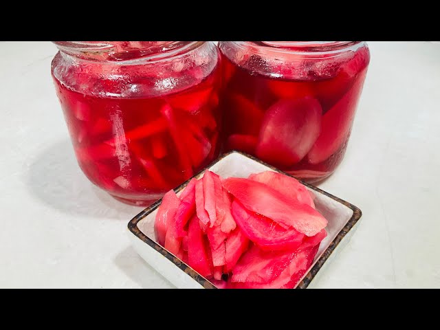 How to make the delicious natural Red Pickled Sushi Ginger that is so addictive
