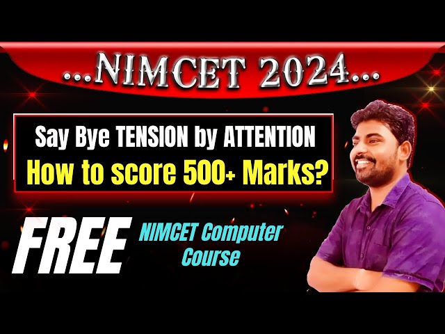 Free NIMCET Computer Course & NIMCET Topper's Strategy - Smart Preparation in 30 Days -
