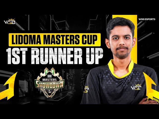 First runner up of @LidomaAsia  masters cup | Frags and clutches ft-Godl,team Xspark | WSBarman📈