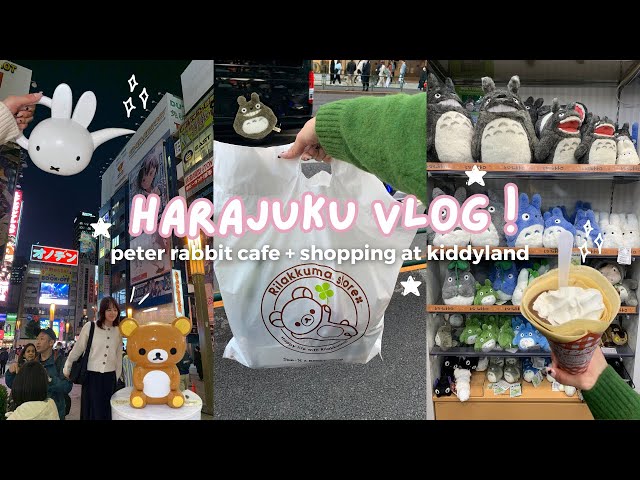 breaking the bank in harajuku!! rilakkuma, miffy, ghibli, + peter rabbit cafe!!  japan pt.5 vlog ᯓ★