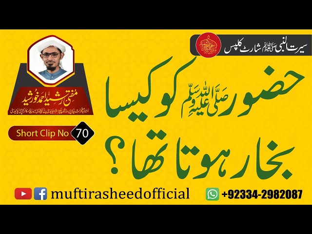 SEERAT SHORT CLIP 70 | Huzor (S.A.W.S) Ko Kesa Bukhar Hota Tha? | Mufti Rasheed Ahmed Khursheed.