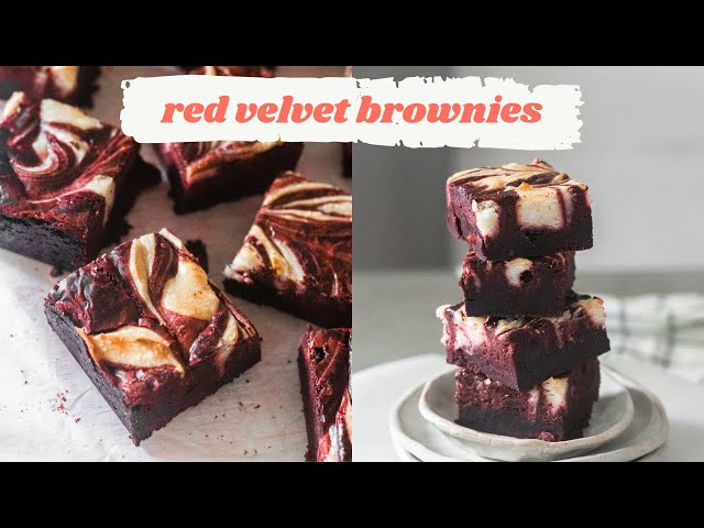 RED VELVET BROWNIES CHEESECAKE RECIPE | Red Velvet Brownies Recipe (Eggless)
