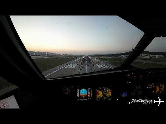 A320 Pilot POV ILS Approach and Landing İzmir Adnan Menderes Airport LTBJ Runway 34R
