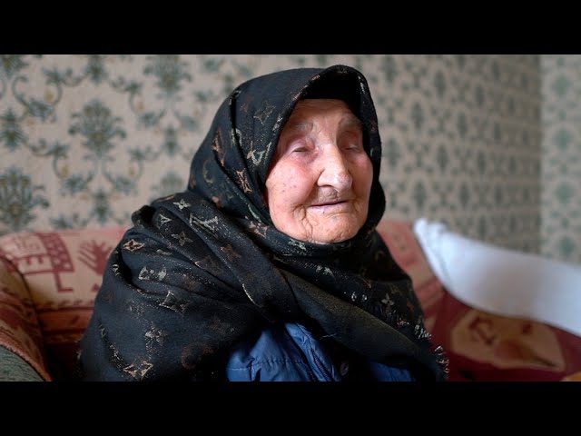 DAGESTAN. 97 year Grandmother with hard destiny. Traditional food and lifestyle.