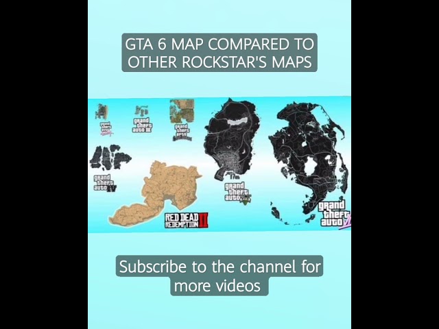 GTA 6 MAP VS ALL ROCKSTAR MAPS! HOW BIG THE GAME WILL BE?[MAP COMPARISON] #shorts #gta6