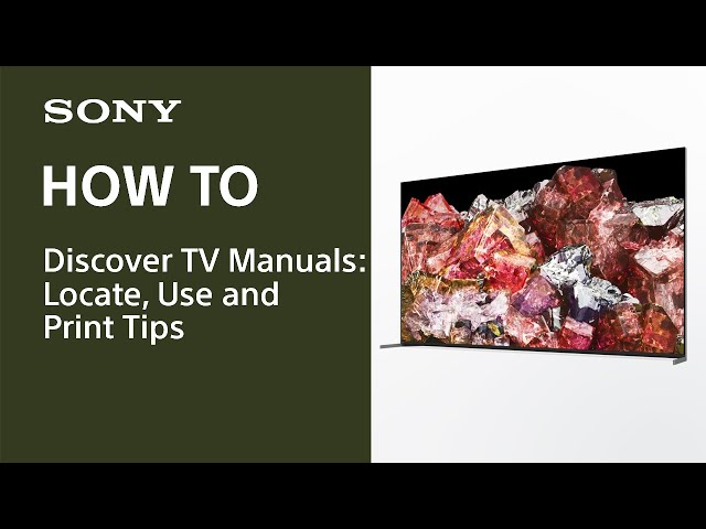 Discover TV Manuals | How to locate, use, and printing tips