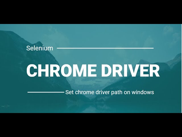 How to Set Chromedriver Path in Selenium |  Install  Chromedriver on Windows 10 | SQA Tools