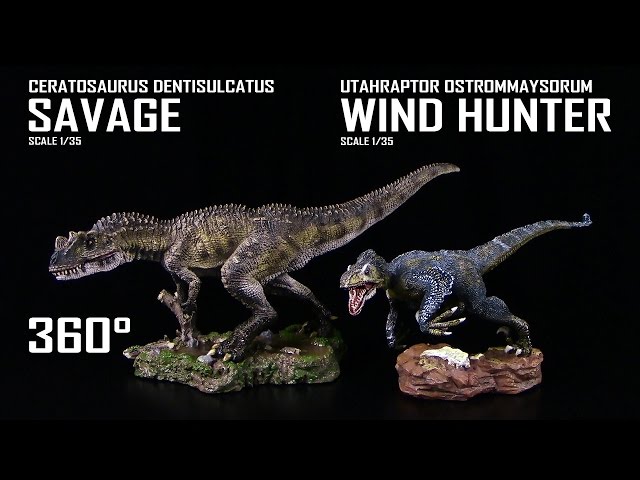 Rebor ™ - Ceratosaurus vs Utahraptor - 360° / Re-Upload