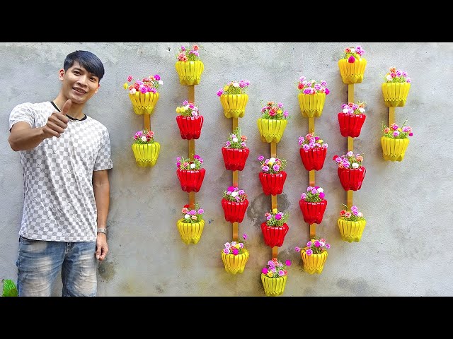 Amazing Garden, Grow Colorful Moss Roses in Heart-Shaped Recycled Plastic Bottles Hanging