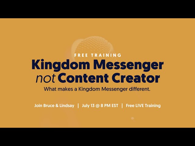 Kingdom Messenger not Content Creator