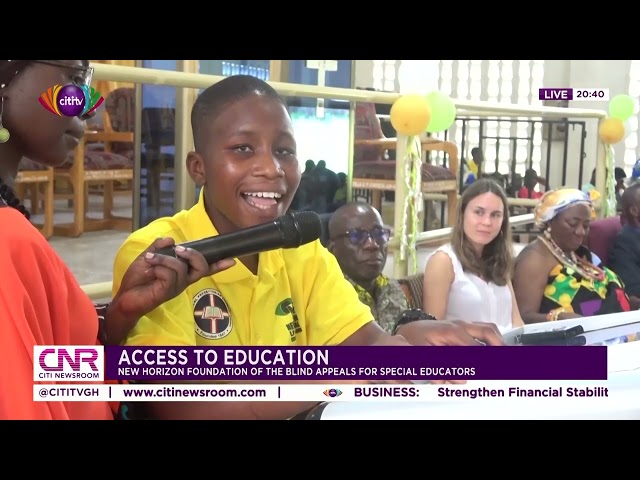 Access to education: New Horizon Foundation of the blind appeals for special educators
