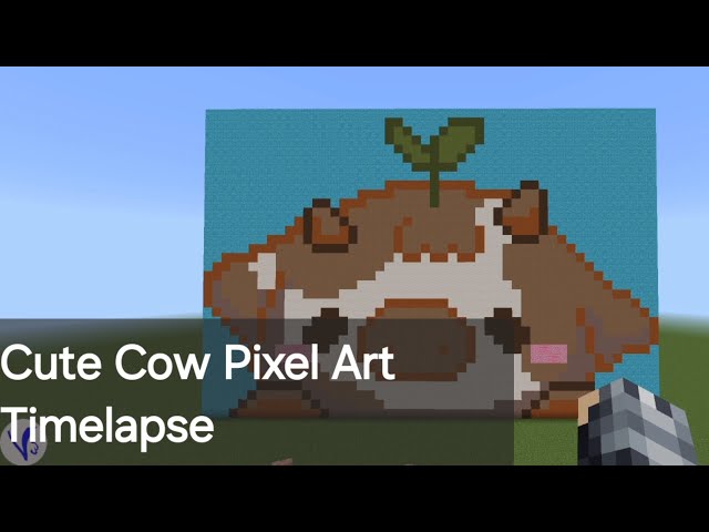 Cute Cow Minecraft Pixel Art Timelapse