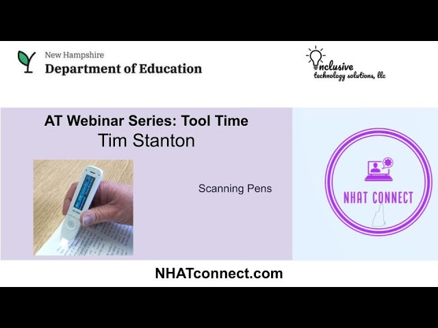 NHAT Connect Tool Time Webinar: Scanning Pens