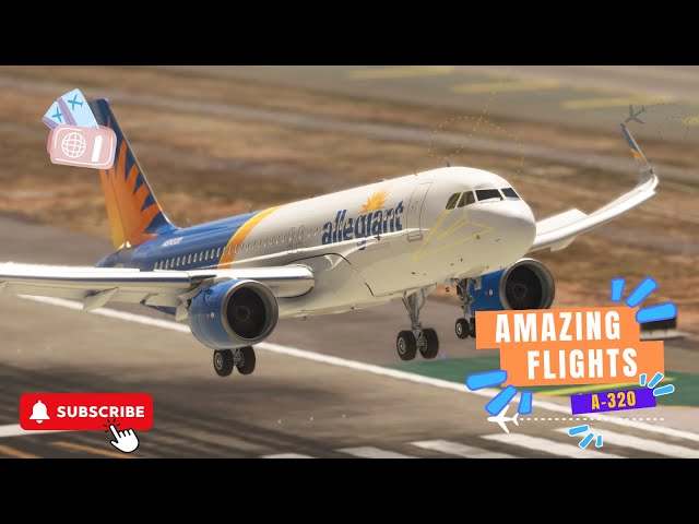 SMOOTH Aeroplane Landing!! Allegiant Air Airbus A320 Landing at Los Angeles Airport