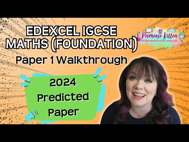Edexcel | IGCSE | Maths | Foundation | Paper 1 | 2024 Predicted Paper