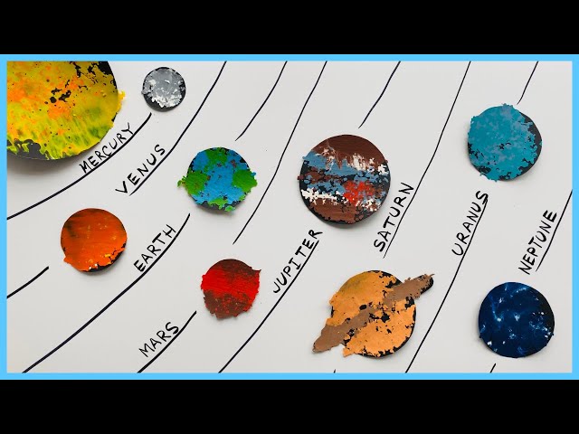 DIY Crayon Solar System for kids | 8 Planets crayon craft | Melted crayon planets for little kids