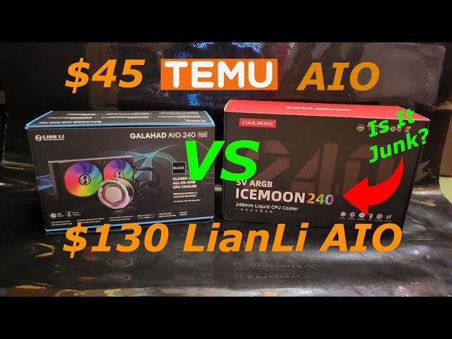 TEMU $45 AIO CPU Water Cooler!! How Bad Can It Be?  (CoolMoon Vs LianLi)