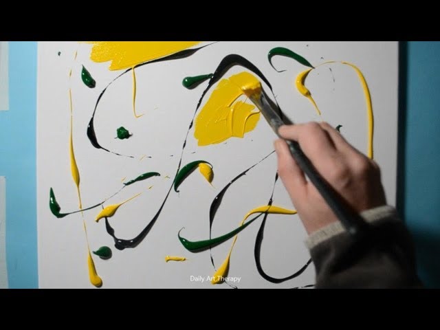 Easy Effective Abstract Painting For Beginners / Daily Art Therapy / Day 030