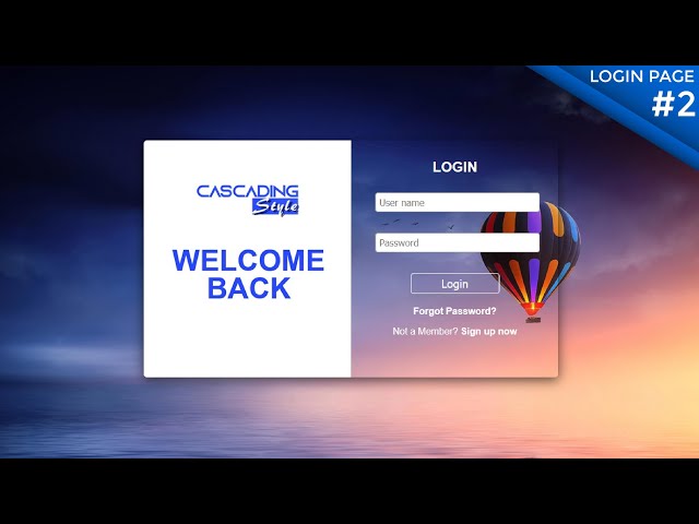 Transparent Login Form using HTML & CSS | Cascading Style