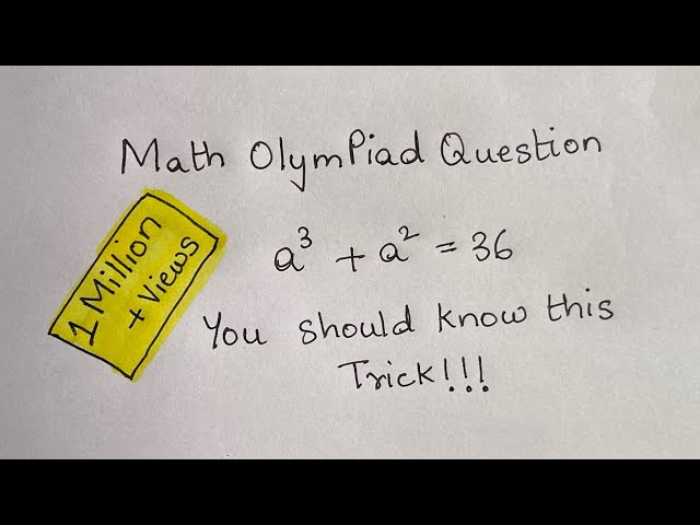 Math Olympiad Question | Equation Solving | You should know this Trick!!!
