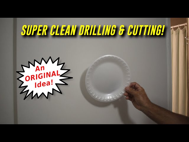 SUPER CLEAN Drilling & Cutting In Drywall or Plaster Walls!