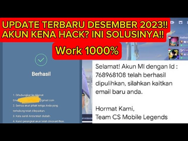 TERBUKTI WORK 1000% !! CARA HACK BACK AKUN  MOBILE LEGENDS TERBARU DESEMBER 2023