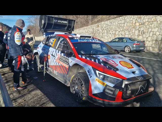 WRC Rallye Monte-Carlo 2024 Ot Tanak makes suspension adjustments before Power Stage