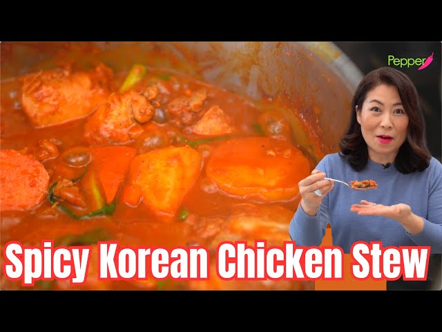 ADDICTIVE 🌶Spicy Korean Chicken Stew: CAN'T STOP ONCE IT HITS-DA-LIPS 숟가락을 멈출 수 없는 닭볶음탕 닭도리탕