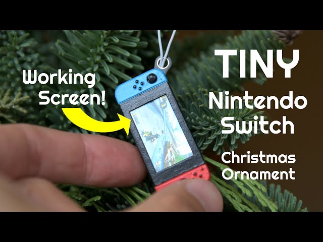 TINY Nintendo Switch ornament with a working screen!