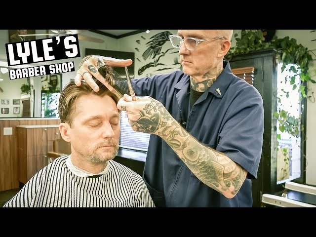 💈 Traditional Gentleman’s HAIRCUT & HAIR STYLING Tips | Lyle’s Barber Shop Portland, Oregon
