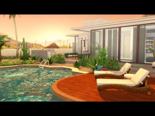 OASIS SPRINGS BUNGALOW 🌵 SIMS 4 SPEED BUILD STOP MOTION (NO CC)