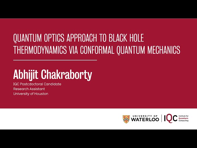 Quantum optics approach to black hole thermodynamics via conformal quantum mechanics - A Chakraborty