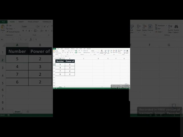 How to calculate square value of any number in excel-full video in comments