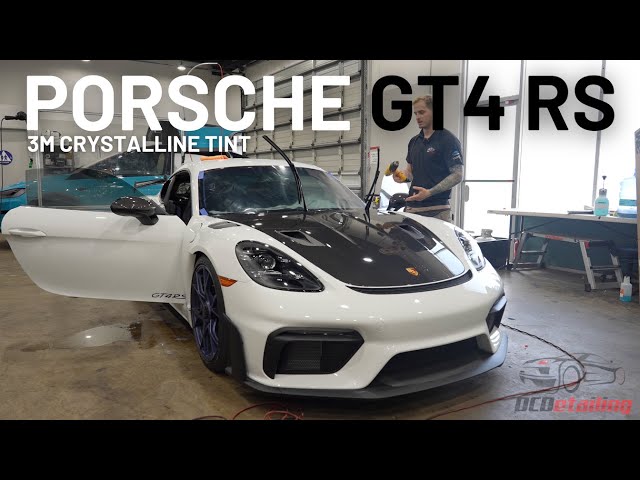 2023 Porsche GT4 RS - 3M Crystalline Window Tint on Front Windshield - Difficulty Score 5.5