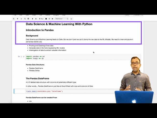 Python Pandas Tutorial  - The Pandas DataFrame :  Data Science and Machine Learning with Python