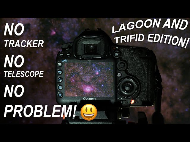 Lagoon Nebula WITHOUT a Star Tracker or Telescope, Start to Finish, DSLR Astrophotography