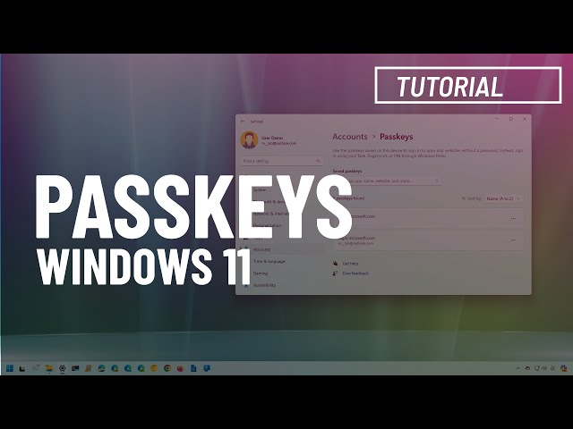 Windows 11: Create and manage Passkeys