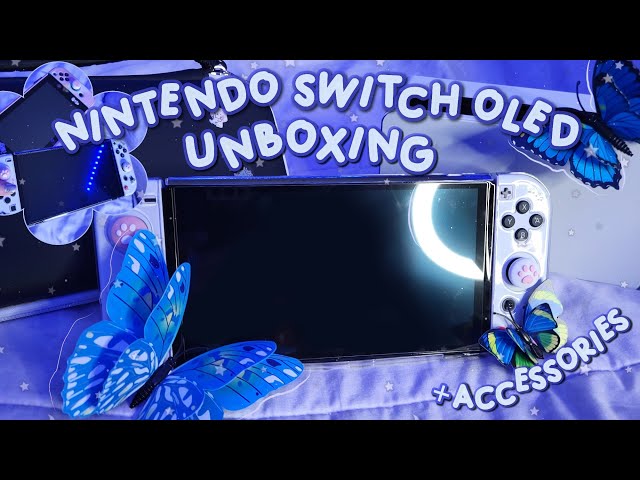 Nintendo Switch Oled Unboxing + accessories ꕤ (Aesthetic Unboxing)