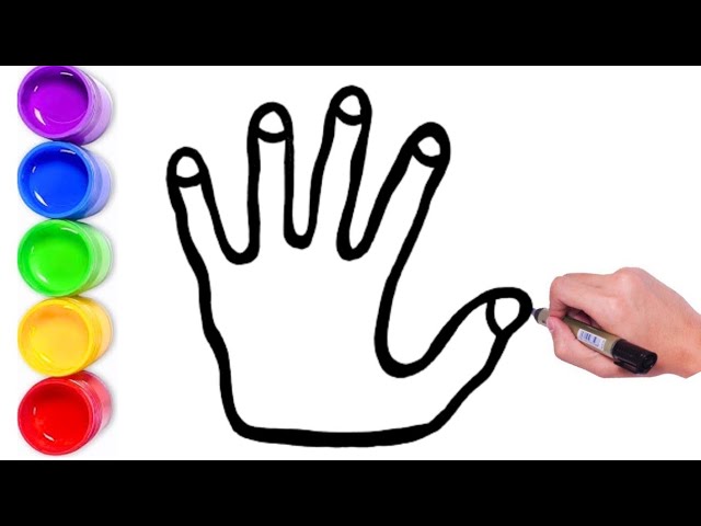 Best Drawing Glitter Rainbow Hand Coloring and Easy Tutorial for Children