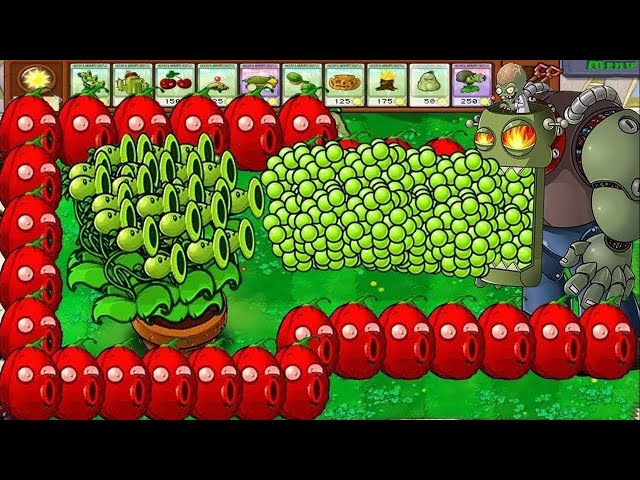 Plants vs Zombies Battlez | Threepeater vs All Zombies Gargantuar